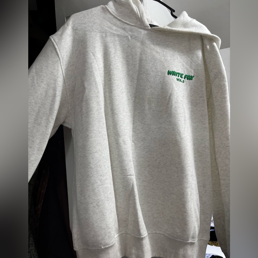 White fox hoodie